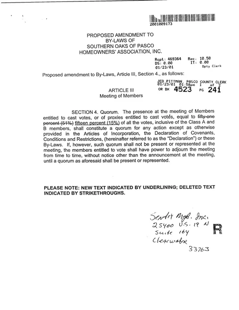 By-Laws -- Amendment
