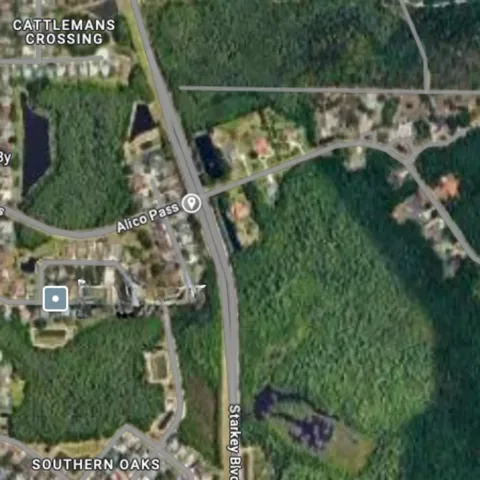Aerial view of Starkey Boulevard at Southern Oaks